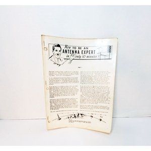 How To Be an Antenna Expert in 10 Minutes Staple Bound Booklet Vintage